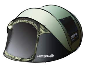 HERC 원터치텐트 제품은 던지면 바로 설치되는 제품으로 두껍고 기능적인 고급원단으로 생활 방수 기능이 있는 고퀄리티 텐트로 헐크 타프 별도 구입시 우천시 사용이 가능합니다.